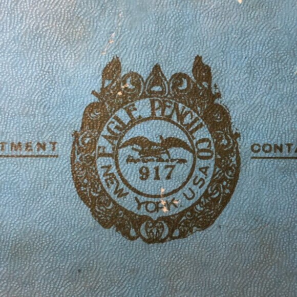 Antique Victorian Eagle Pencil Co. Ice Skating Lithograph Box - Picture 3 of 8